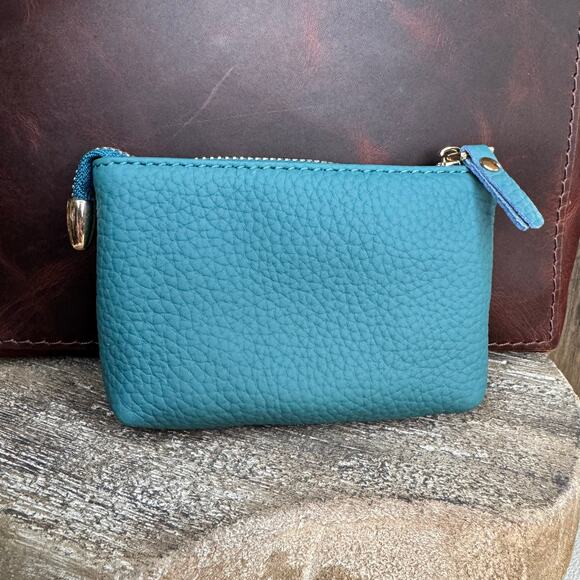 Flower Coin Purse Wallet Genuine Leather Wallet NEW FAST SHIP - Picture 3 of 4